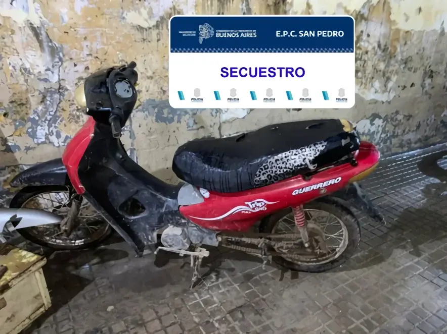 La moto fue recuperada y trasladada a la Comisaría.