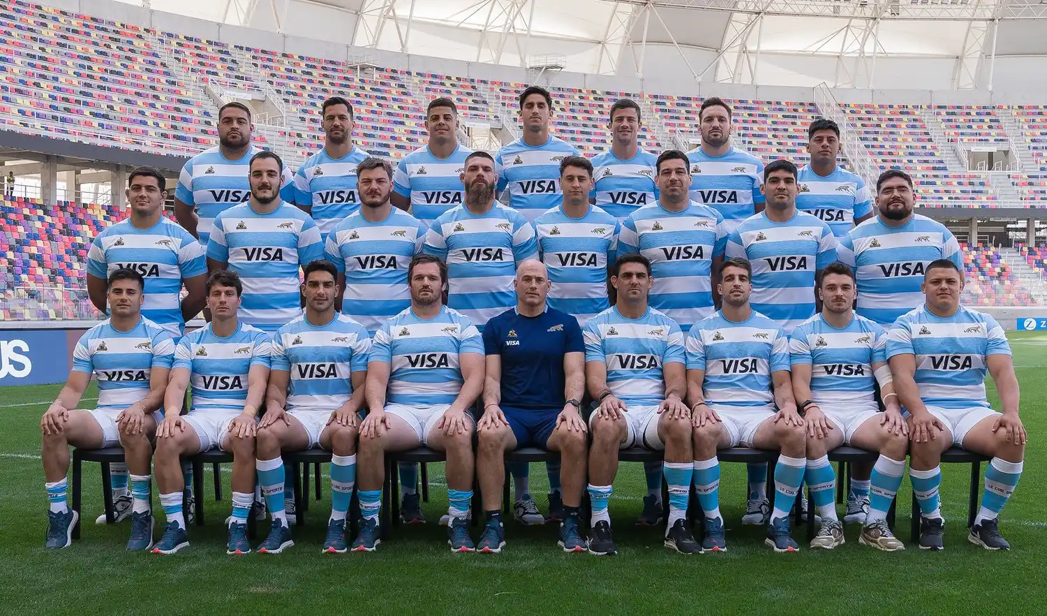 La foto oficial de Los Pumas, con Ignacio Calles.