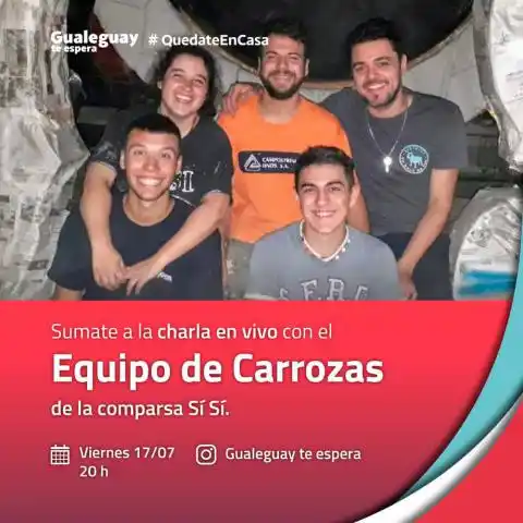 Charlas en vivo, hoy: Equipo de Carrozas de SiSi