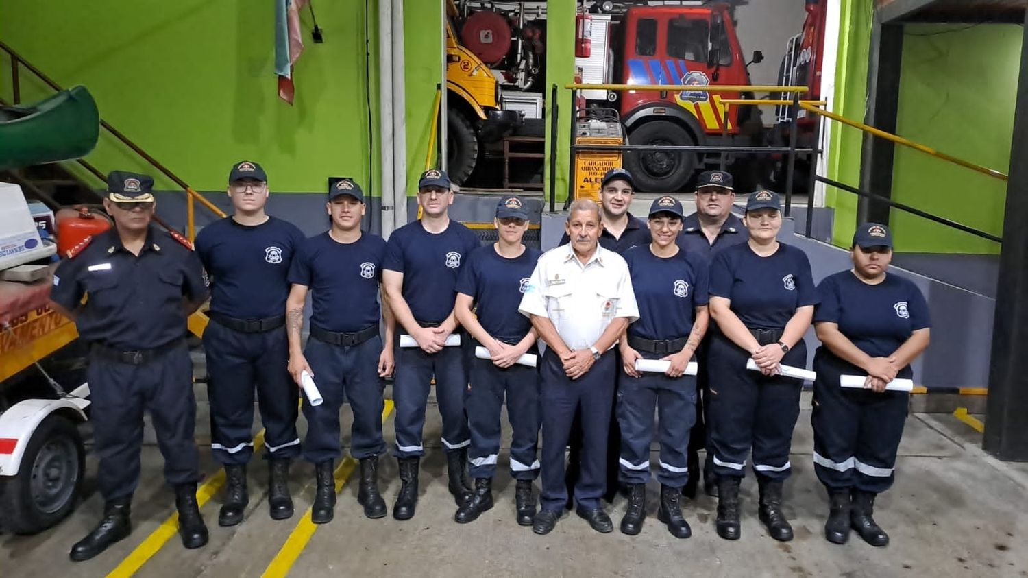 Siete nuevos bomberos voluntarios recibieron su grado en Concordia