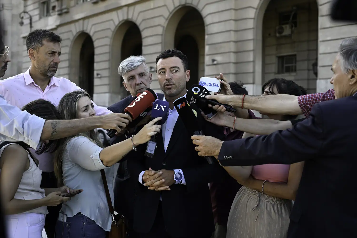 Rodrigo de Loredo, al salir de la reunión en la Casa Rosada.