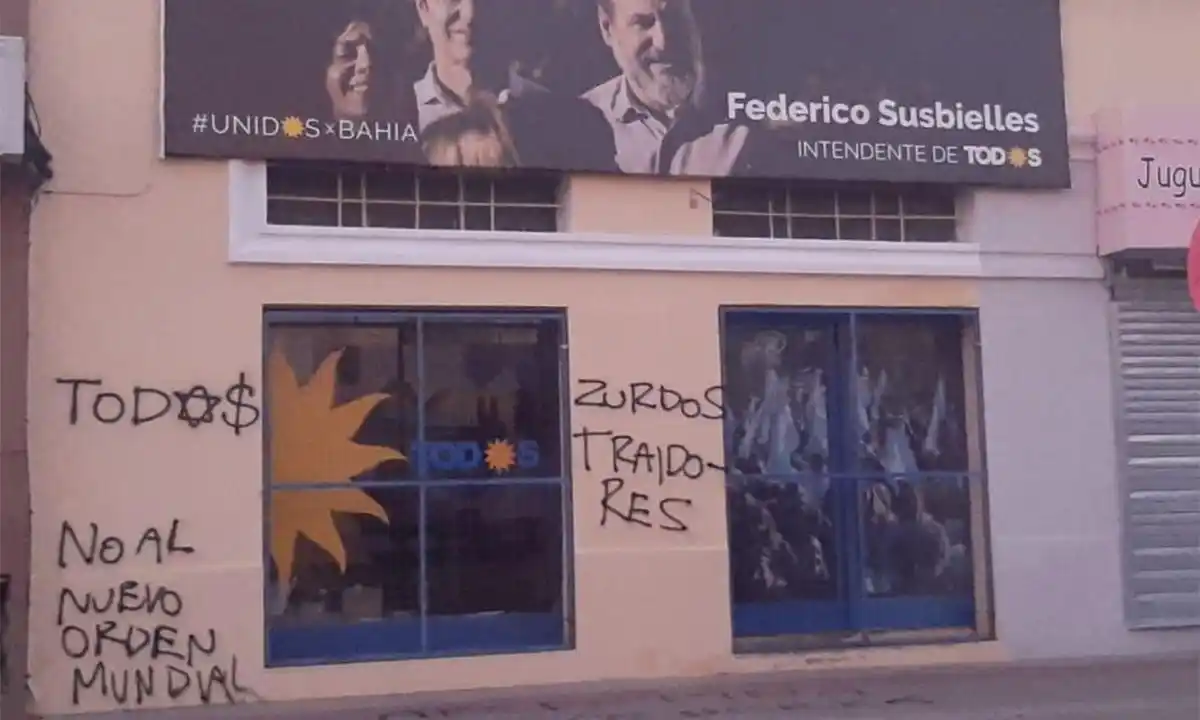 Bahía Blanca: Tras el ataque al local del Frente de Todos, el Intendente Gay repudió la agresión