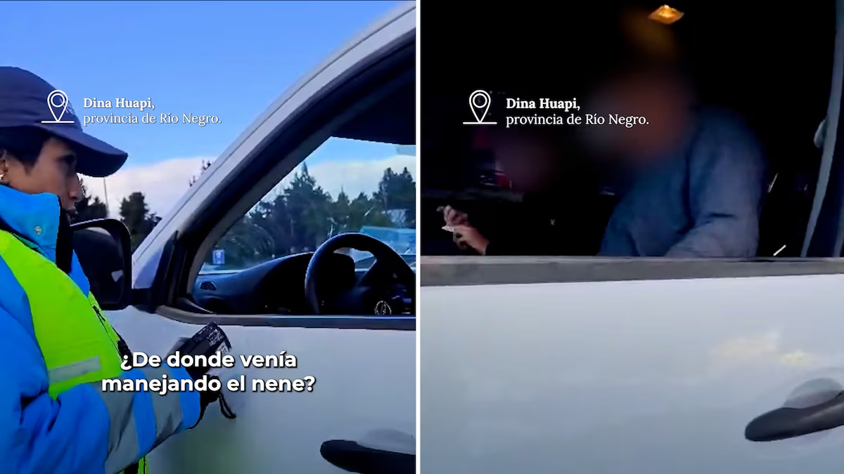 Le enseñaba a manejar a su hijo de 16 años en la Ruta 40 y le retuvieron la licencia