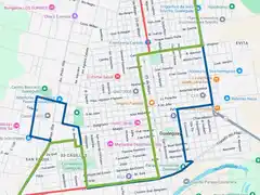 Mapa interactivo con los recorridos de colectivos interurbanos