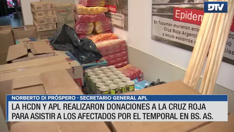 La Cámara de Diputados y APL realizaron donaciones a la Cruz Roja