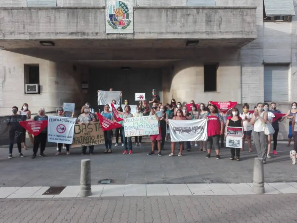 Conciencia Animal se movilizó por por la abolición de la tracción a sangre en Concordia