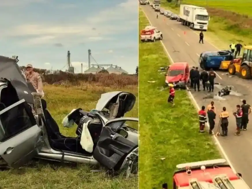 El trágico siniestro se registró en un tramo recto de la Ruta Provincial 11. Crédito: Mirador Provincial.