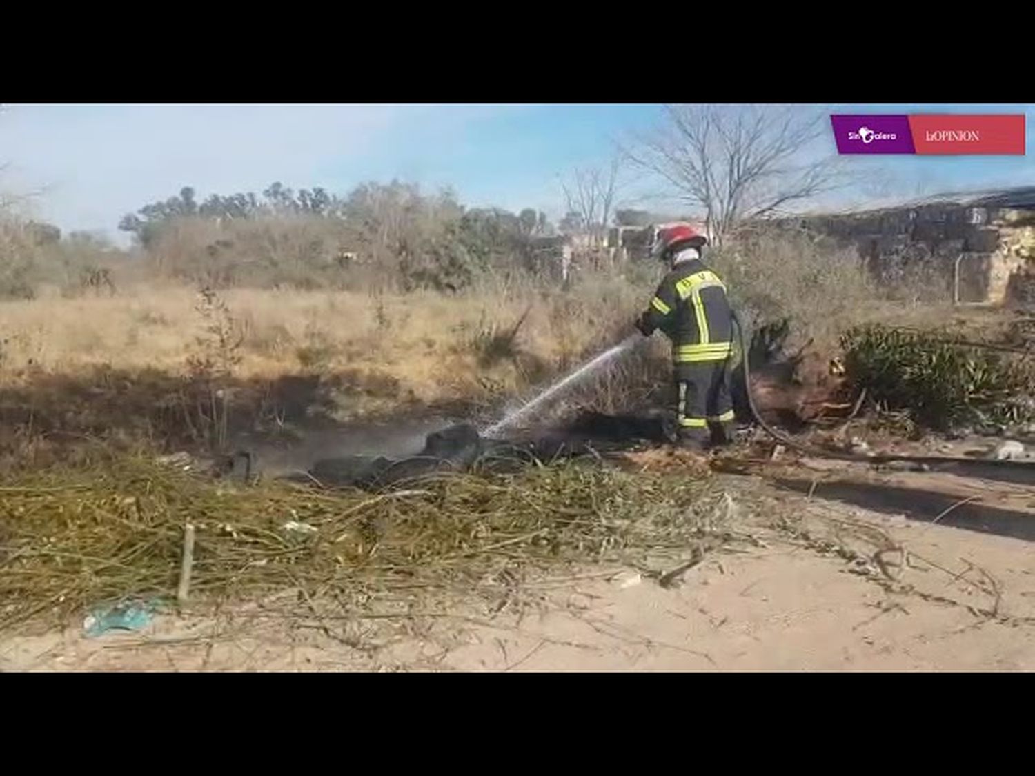 Bomberos controló incendio de pastizales en inmediaciones de Celulosa San Pedro