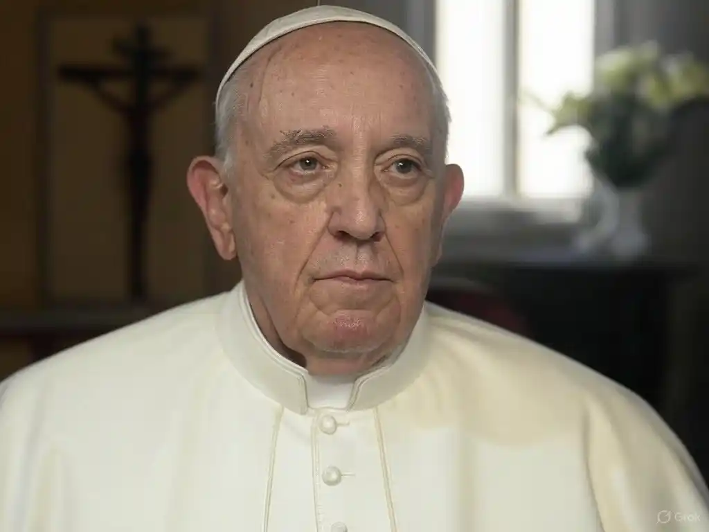 Primer foto. La imagen del papa Francisco reaparece, luego de más de un mes internado y bajo cuidados en el hospital Gemelli.          (vaticannews)/NA