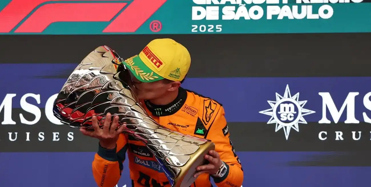 Formula One F1 - Sao Paulo Grand Prix - Autodromo Jose Carlos Pace, Norris brilla en San Pablo y se afianza en el campeonato de Fórmula 1. Foto: REUTERS / Amanda Perobelli.