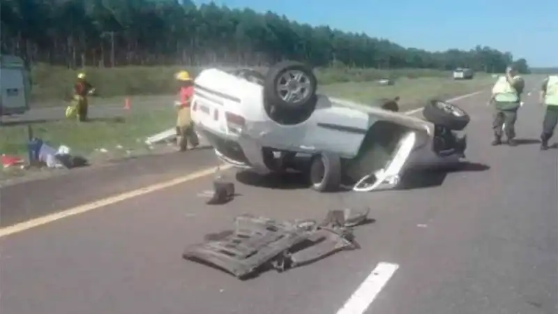 Murió una bebita herida tras vuelco en el que falleció su madre en Ruta 14
