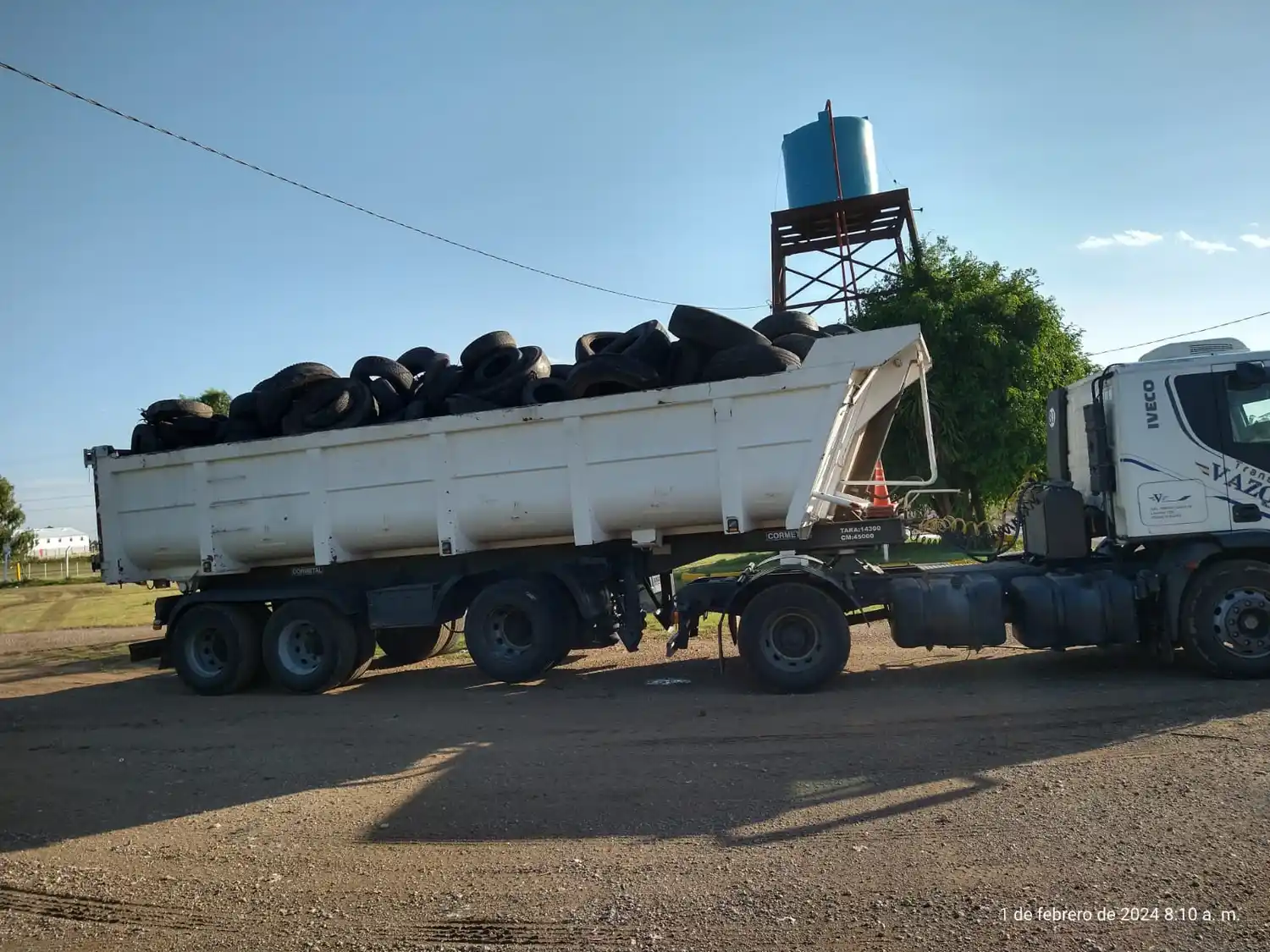 Trasladaron 900 neumáticos en desuso para reciclar
