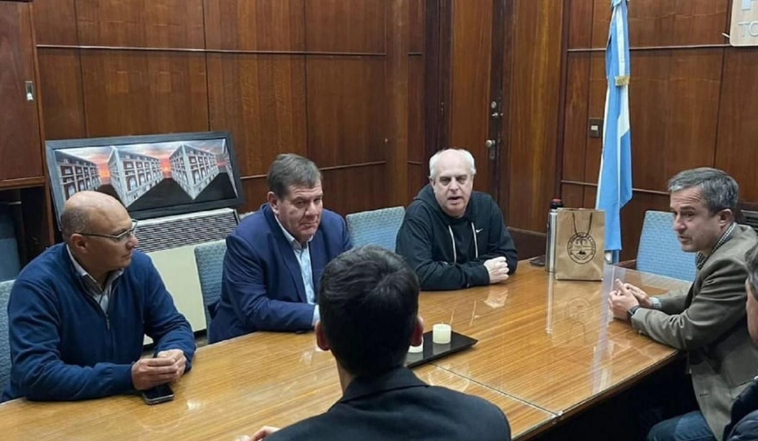 Pablo Barrena, Esteban Reino y Guillermo Montenegro se reunieron en Mar del Plata.