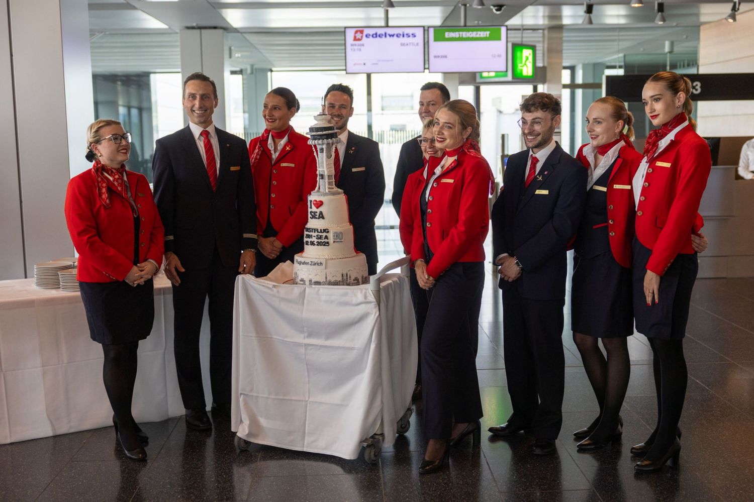 Vuelo inaugural de Edelweiss a Seattle-Tacoma