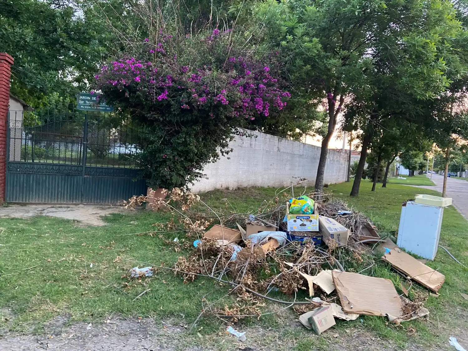 Basura tirada en Cucit y Bottaro: nadie se hace cargo