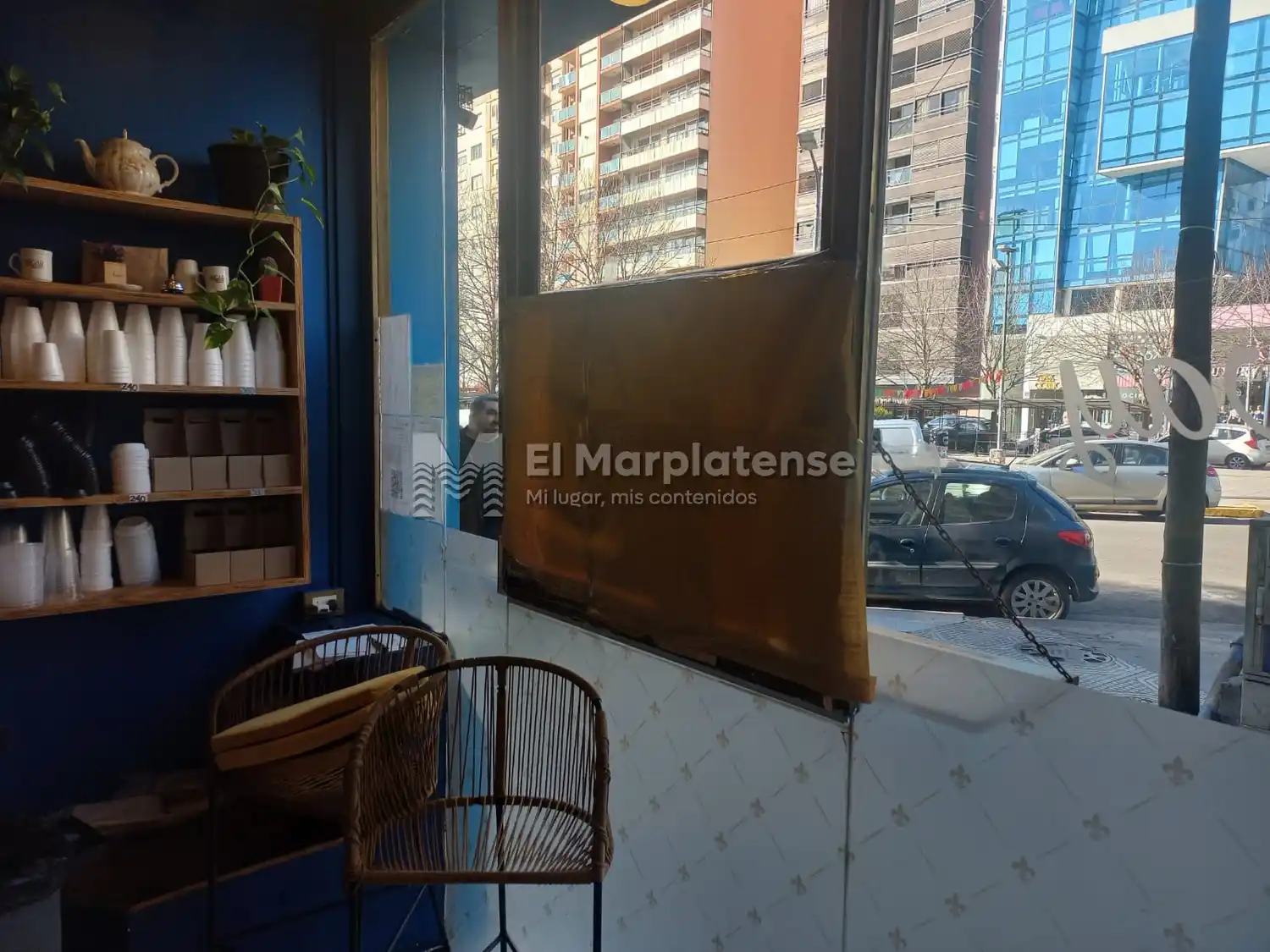 El café Sugar fue violentado este viernes.