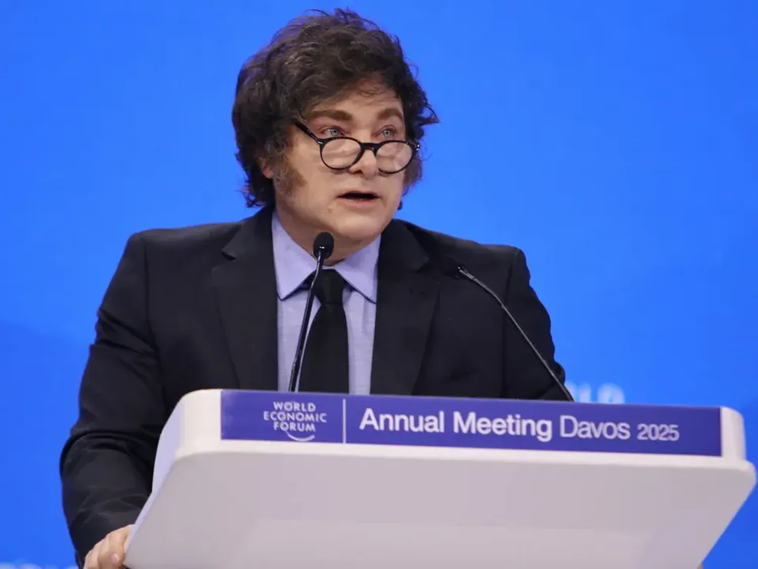 Javier Milei en Davos.