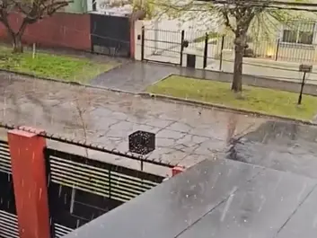Los videos con la caída de granizo