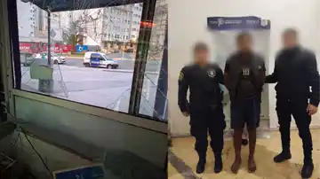 Reventó una vidriera para robar y cayó por las cámaras del COM