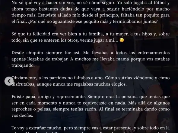 Posteo de Leo Messi