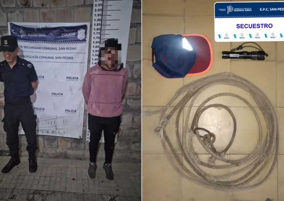 Intento de robo: quiso escalar con una soga para ingresar a una vivienda y fue aprehendido