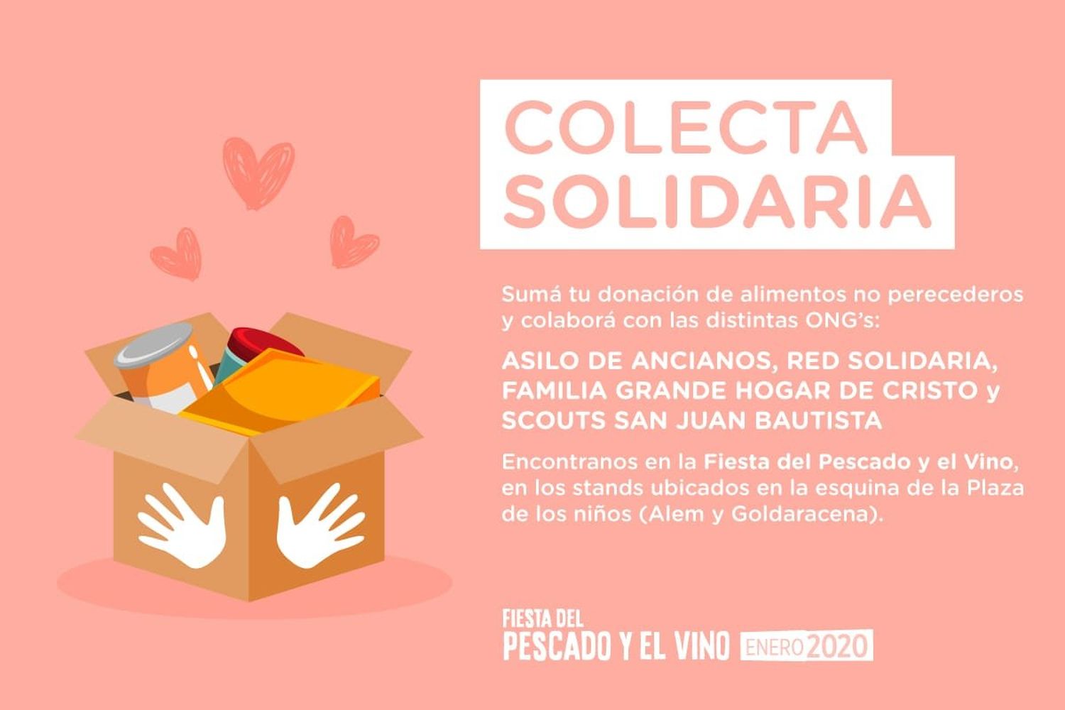 Colecta solidaria en la Fiesta del Pescado y el Vino