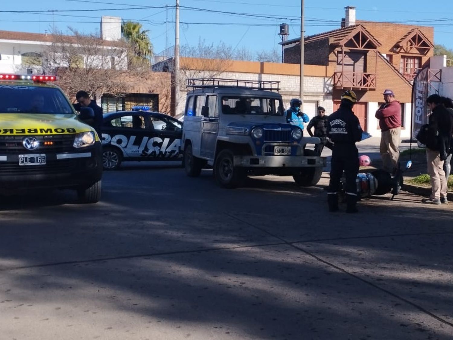 Siniestro vial en el mediodía venadense.