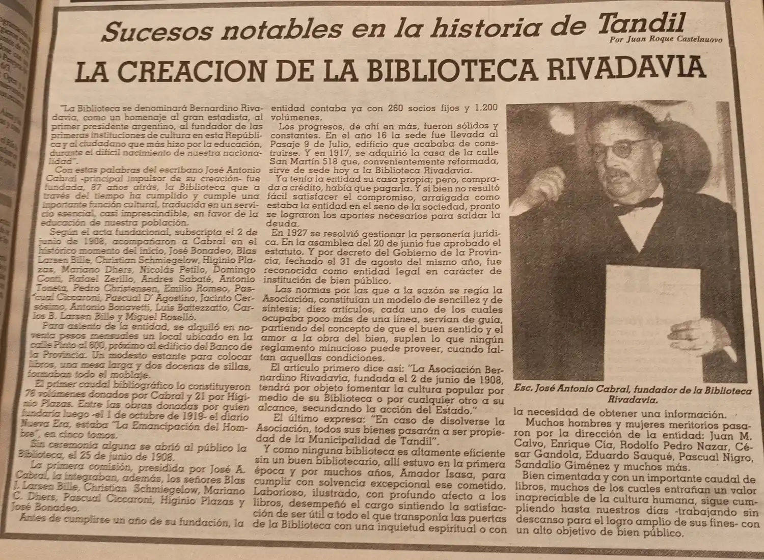 La creación de la Biblioteca Rivadavia