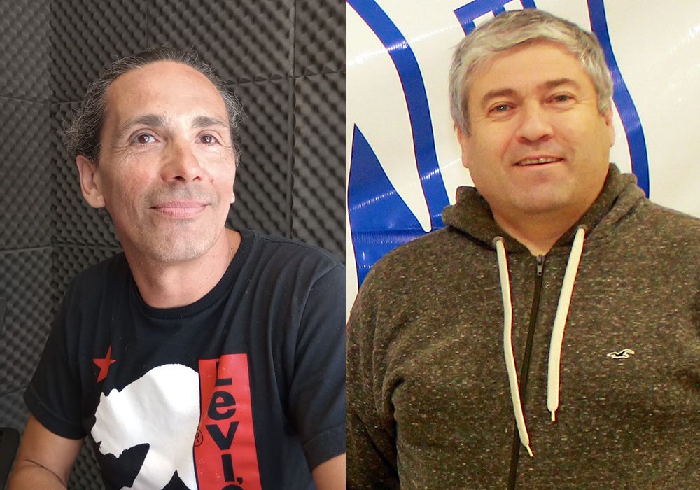 Referentes de la CGT. Ernesto Petrini y Alberto Peralta