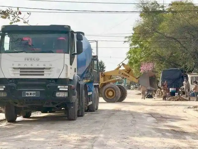 Avanza la pavimentación de la calle Martín Rodríguez