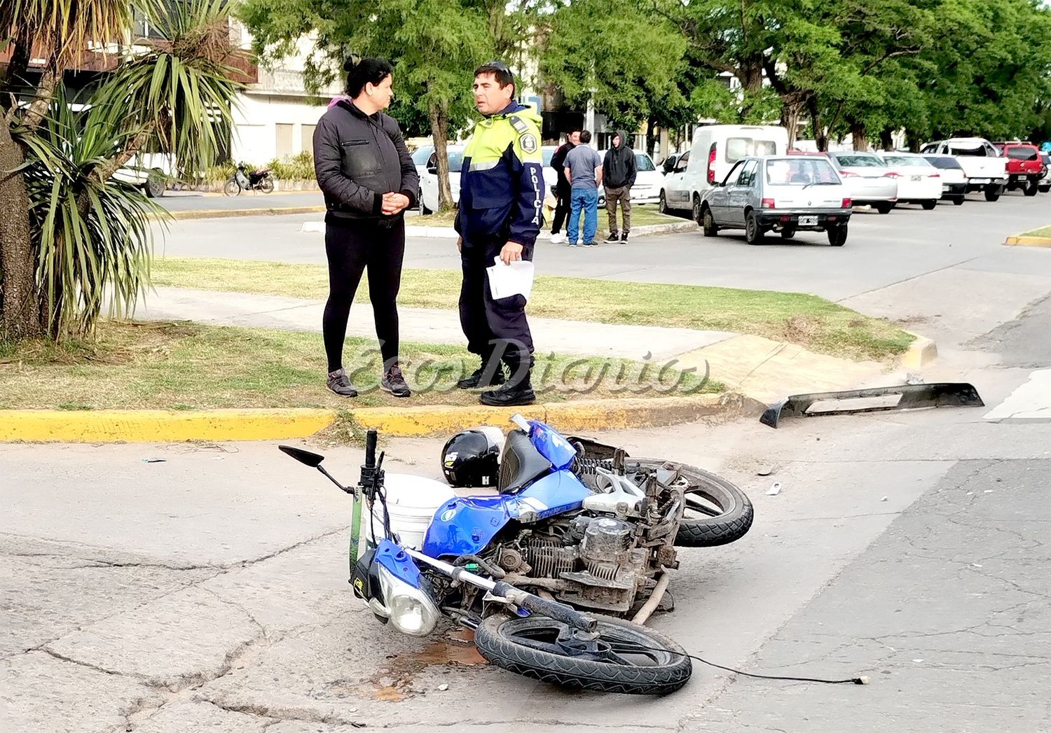 Un motociclista con heridas de gravedad