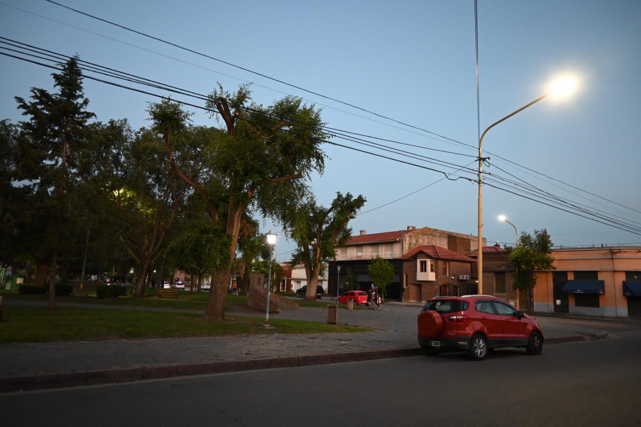 Luces led en Plaza Italia