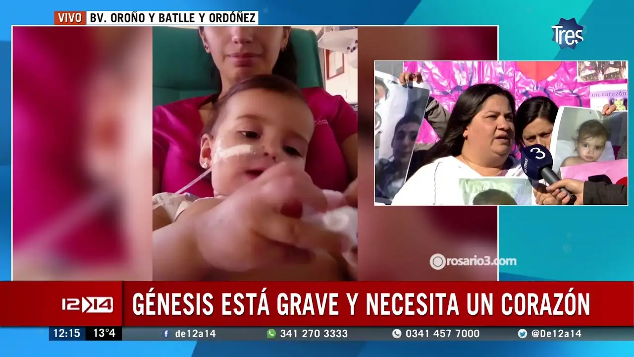 Una beba rosarina espera urgente un trasplante de corazón