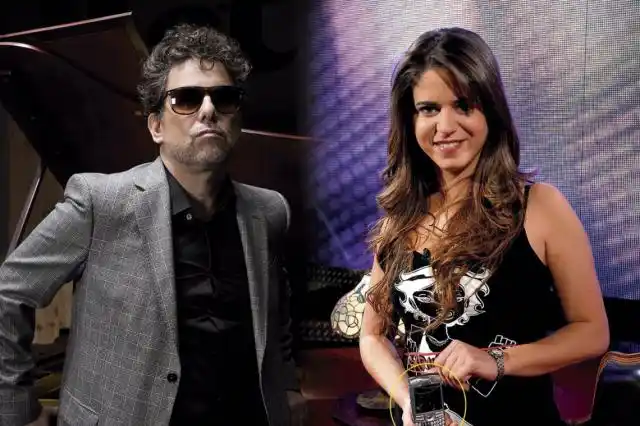 Marianela Mirra y Andrés Calamaro, juntos y mimosos