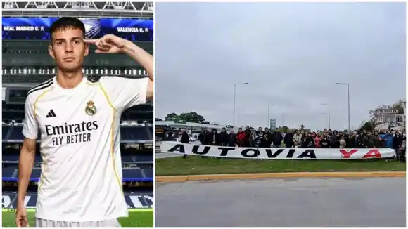 Mientras Mastantuono va al Real Madrid por €60 millones, su pueblo protesta por los muertos que deja una ruta olvidada