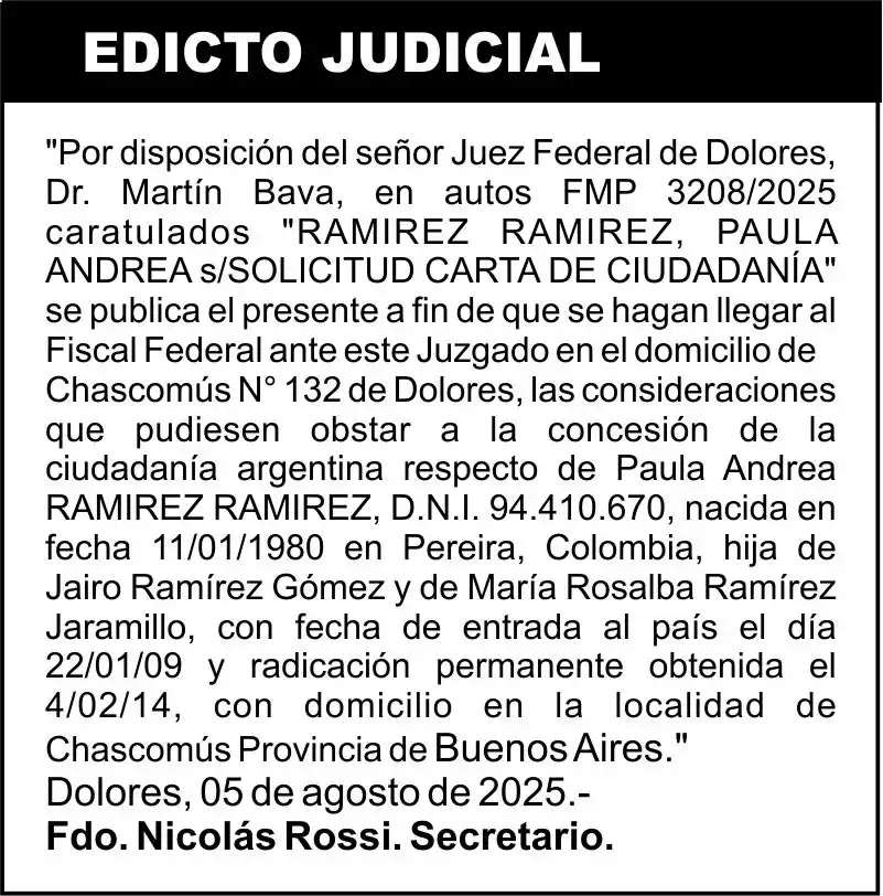EDICTO JUDICIAL