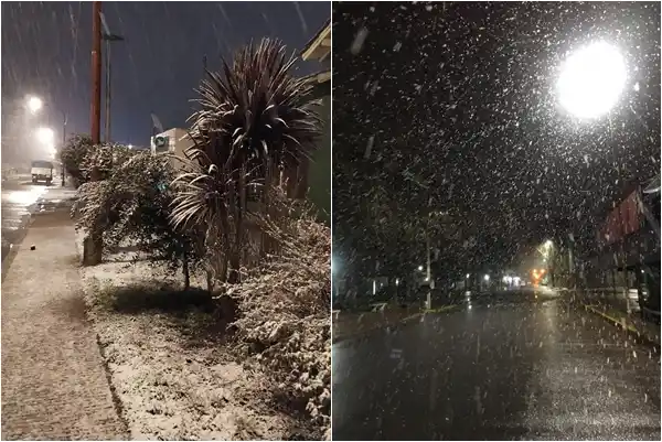 Video e imágenes: Ciudades bonaerenses amanecieron nevadas