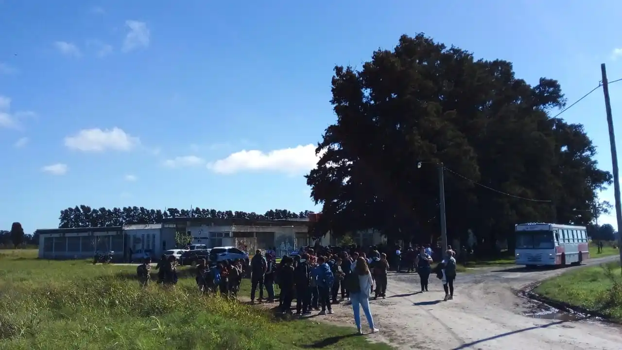 En la escuela Agraria llevaron a los chicos al campo y los trasladaban en colectivos a la ciudad.