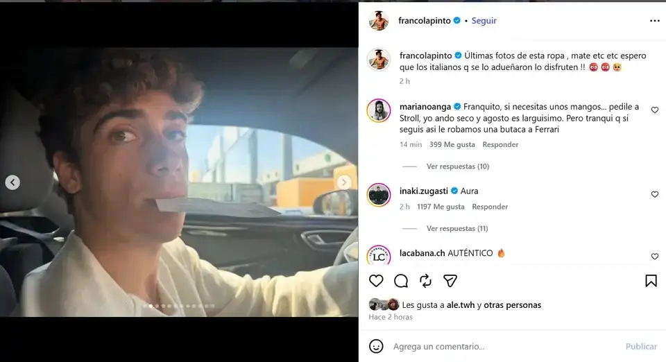 Le robaron "todo" a Colapinto en Italia: perdió ropa y su matera - 2