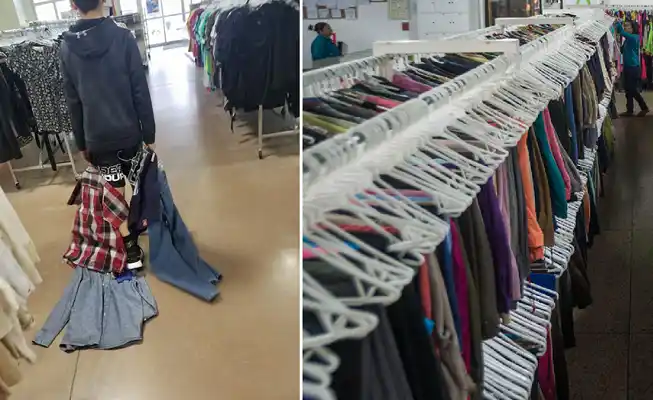 Castigo ejemplar: Obligó a su hijo a vestirse con ropa usada tras burlarse de sus compañeros