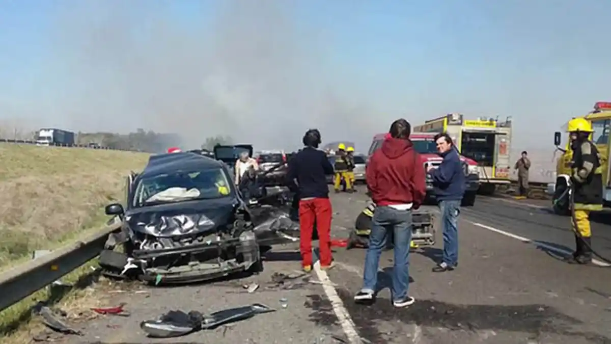 Indemnizan a una vecina de Chascomús por el choque múltiple causado por humo en la ruta