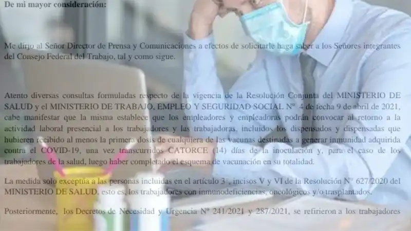 Empleadores podrán exigir retorno a la presencialidad de trabajadores vacunados