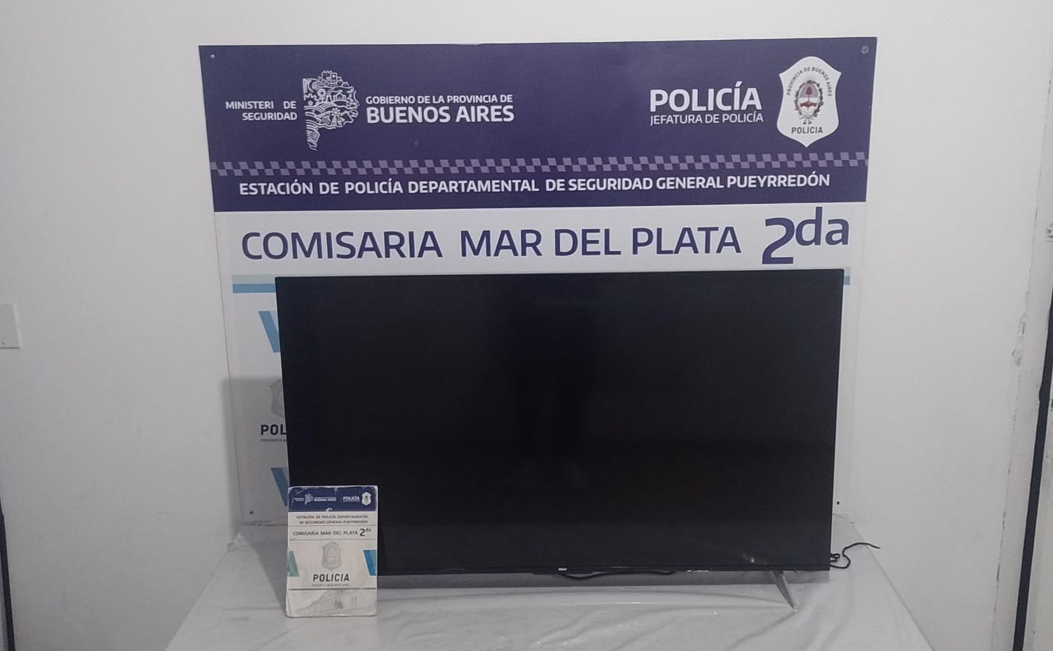 Aprehendieron a un joven por robar un televisor de 55 pulgadas