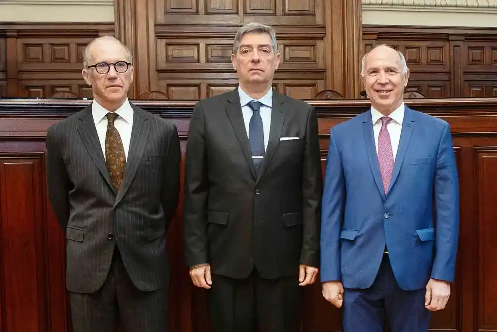 Rosenkrantz, Rossi y Lorenzetti, los tres ministros actuales de la Corte.