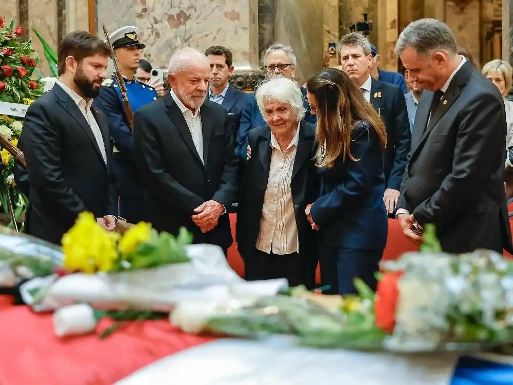 Boric y Lula, junto a la viuda de “Pepe” Mujica.