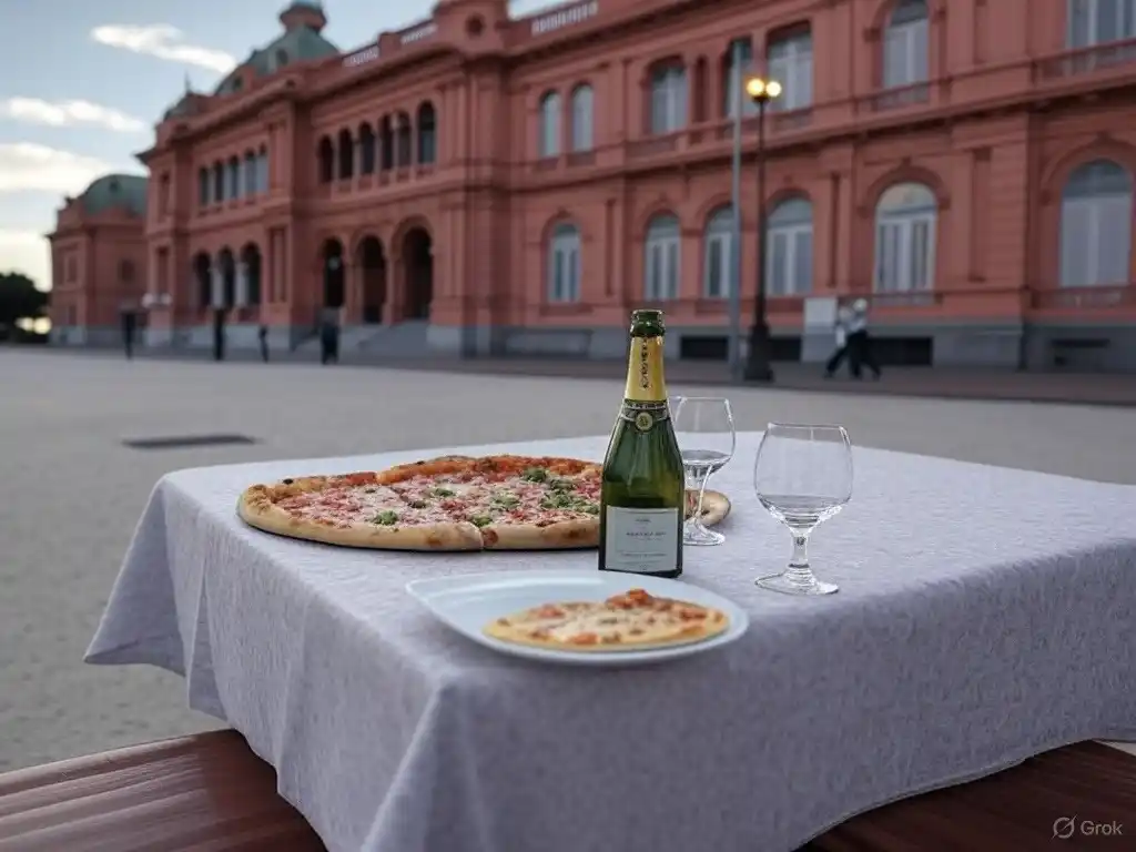 Maridajes políticos: de la pizza con champagne al desinterés por la comida de Milei