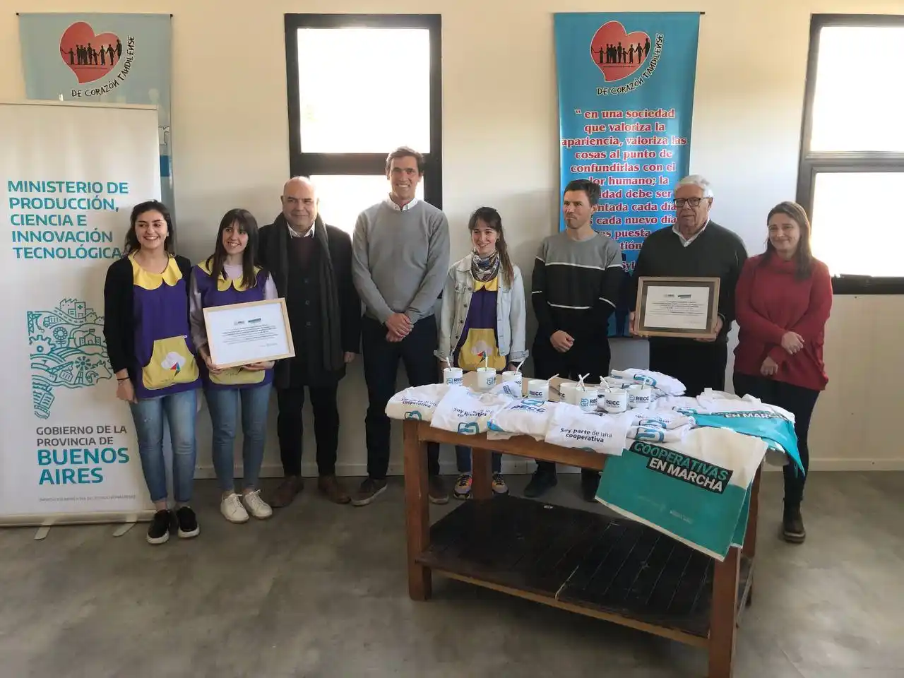 Cooperativas tandilenses recibieron certificaciones del Ministerio de Producción