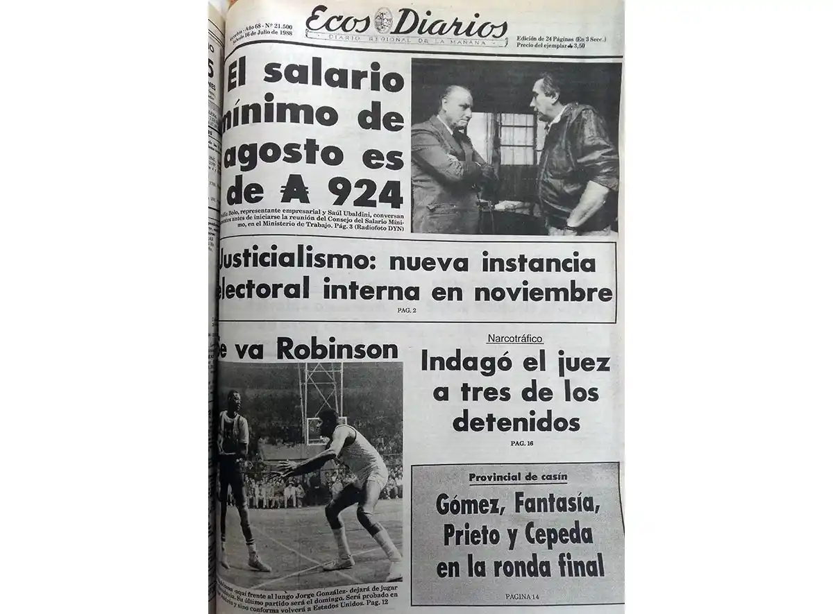 Sábado 16 de Julio de 1988