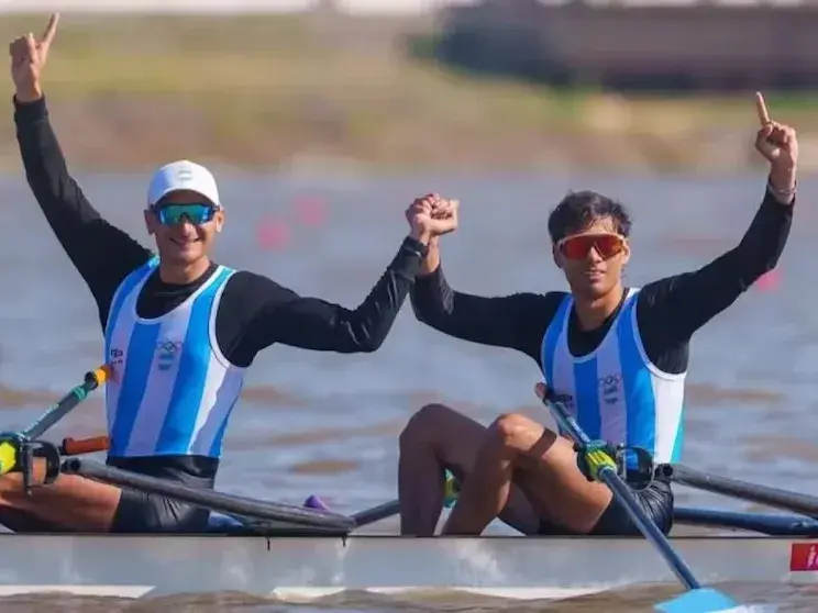 Rodrigo Enriquez y Santino Menin sumaron oro en remo . Foto: Odesur