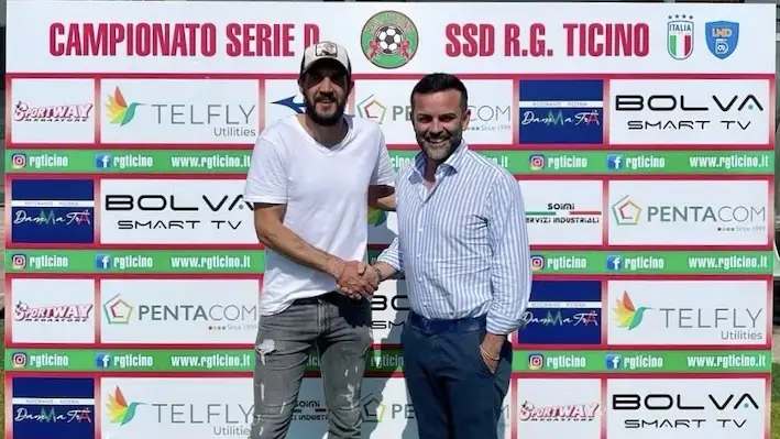 Pablo González, con Guido Presta, presidente de RG Ticino.